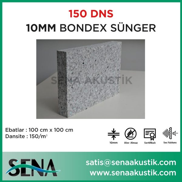10 mm 150 Dns Yoğunlukta Bondex Ses yalıtım Süngerleri m2 Fiyatları