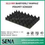 53mm Bariyerli Akustik Yanmaz Piramit Sünger