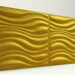 3D Strafor Duvar Panelleri Dalga Desenli GOLD Modeli