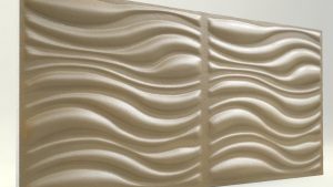 3D Strafor Duvar Panelleri Dalga Desenli Sütlü Kahve Modeli