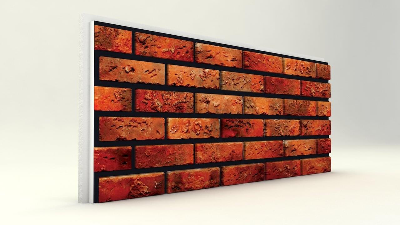 Cephe Strafor Panel Tuğlası Köz B608 Dış Cephe Duvar Panelleri Cephe Strafor Panel Tuğlası Köz B608 Dış Cephe Duvar Panelleri