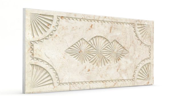 Osmanlı Dolunay Oymalı Strafor Duvar Paneli Kirli Beyaz