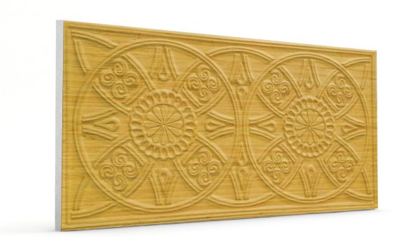 Osmanlı Güneş Desen Oymalı Strafor Duvar Paneli Somon Modeli
