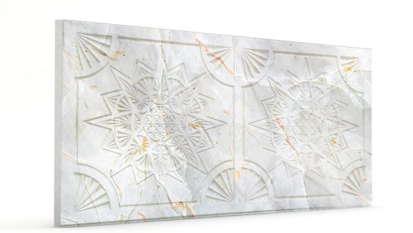 Osmanlı Yıldız Desen Oymalı Strafor Duvar Paneli Gri Modeli