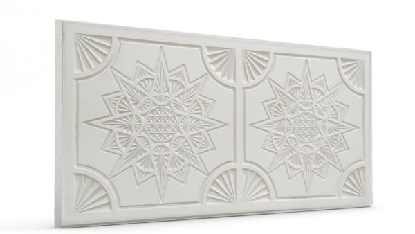 Osmanlı Yıldız Desen Oymalı Strafor Duvar Paneli Mat Modeli