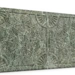 Osmanlı Yıldız Desen Oymalı Strafor Duvar Paneli Su Yeşili