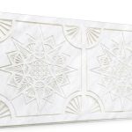 Osmanlı Yıldız Desen Oymalı Strafor Duvar Paneli İnci Beyazı Modeli