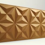 Piramit Desenli 3D Strafor Duvar Panelleri Bakır Modeli