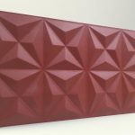 Piramit Desenli 3D Strafor Duvar Panelleri Bordo Modeli