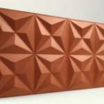 Piramit Desenli 3D Strafor Duvar Panelleri Koyu Bakır Modeli