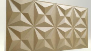 Piramit Desenli 3D Strafor Duvar Panelleri Sütlü Kahve Modeli