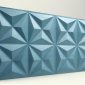 Piramit Desenli 3D Strafor Duvar Panelleri Turkuaz Modeli