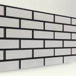 Siyah Beyaz 120’lik Düz Tuğla Desenli Strafor Duvar Paneli
